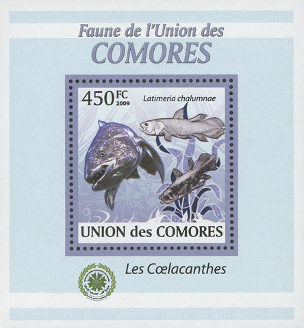 Coelacanths Fish Latimeria Mini Stamp Sov. Sheet MNH