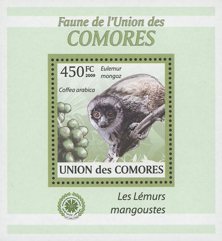 Mongoose Lemur Stamp Coffe Mini Sov. Sheet MNH