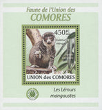 Mongoose Lemur Stamp Vanilla Mini Sov. Sheet MNH