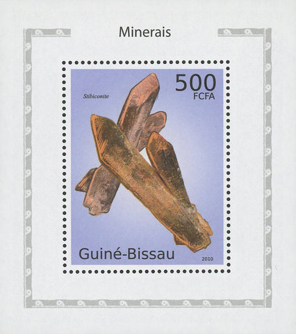 Minerals Stibiconite Mini Sov. Sheet MNH