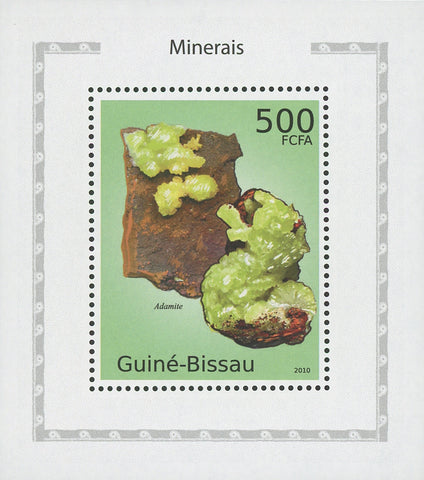 Minerals Adamite Mini Sov. Sheet MNH