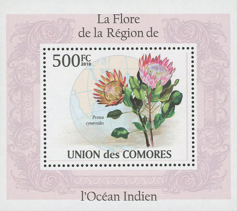 Flora Flowers Protea Cynaroides Mini Sov. Sheet MNH