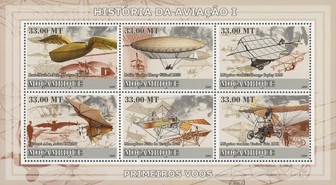 Aviation History First Flights Souvenir Sheet of 6 Stamps MNH Mint
