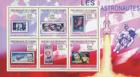 Stamp in a Stamp Astronauts Souvenir Sheet of 6 Stamps MNH