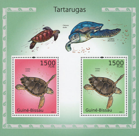 Turtles Souvenir Sheet of 2 Stamps Mint NH