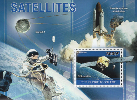 Satellites Space Astronaut Souvenir Sheet Mint NH