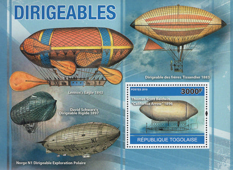Dirigibles Sky Transportation Souvenir Sheet Mint NH
