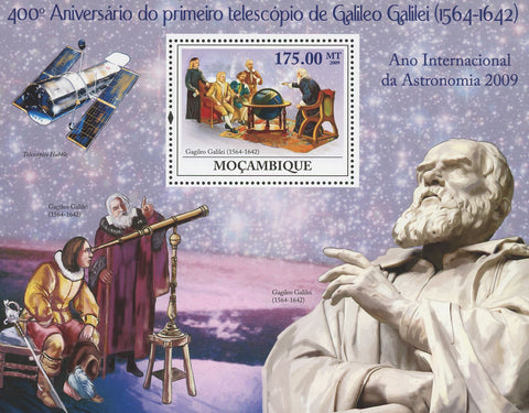 Mozambique Galileo Galilei First Telescope Anniversary Souvenir Sheet Mint NH