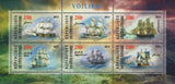 Cote D'Ivoire Sailboats Souvenir Sheet of 6 Stamps Mint NH