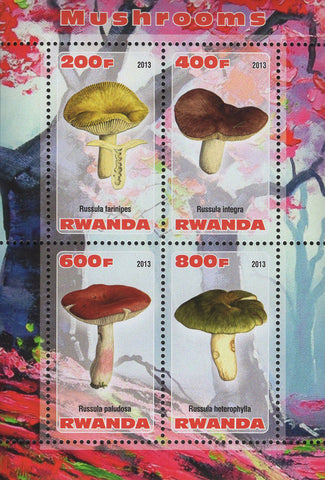 Mushrooms Nature Trees Souvenir Sheet  of 4 Stamps Mint NH