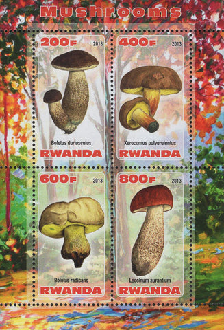 Mushrooms Nature Plants Souvenir Sheet  of 4 Stamps Mint NH