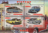 Vintage Cars Ford Pontiac Souvenir Sheet of 4 Stamps MNH