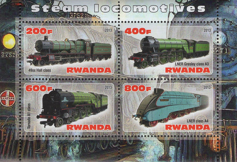 Steam Locomotive Souvenir Sheet of 4 Stamps Mint NH