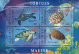 Cote D'Ivoire Marine Turtles Souvenir Sheet of 4 Stamps Mint NH