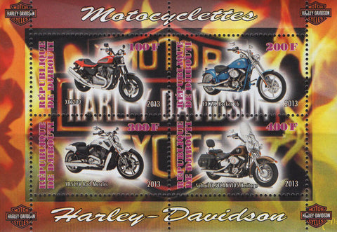 Motorcycle Harley Davidson Souvenir Sheet Mint NH
