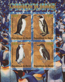 Benin Penguins Ocean Marine Fauna Souvenir Sheet of 4 Stamps Mint NH