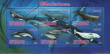 Djibouti Whales Marine Fauna Ocean Souvenir Sheet of 6 Stamps Mint NH