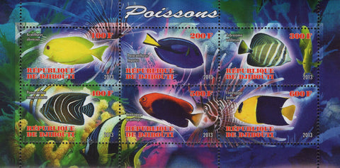 Fish Corals Marine Life Souvenir Sheet of 6 Stamps Mint NH