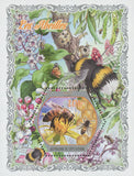 Bees Flowers Trees Butterfly Souvenir Sheet Mint NH