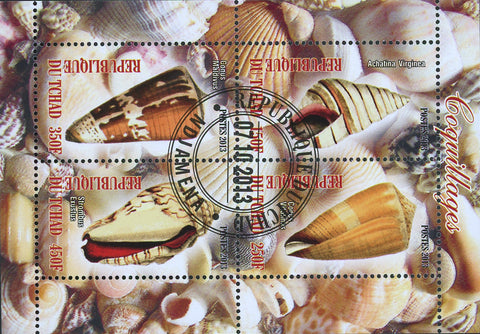 Seashell Ocean Life Marine Flora Fauna  Souvenir Sheet of 4 Stamps