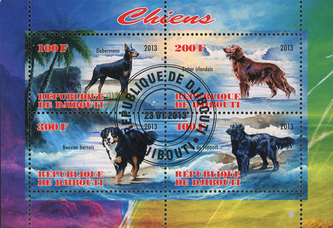 Dog Domestic Animals Souvenir Sheet of 4 Stamps