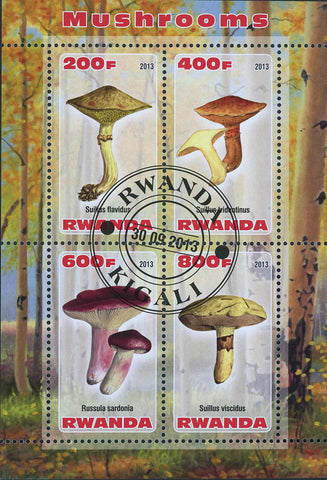 Mushroom Fungi Nature Souvenir Sheet of 4 Stamps MNH