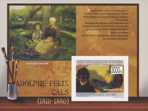 Famous Painter Adolphe Felix Cals Art Imperforated Souvenir Sheet Mint NH