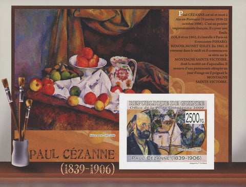 Famous Painter Paul Cezanne Art Imperforated Souvenir Sheet Mint NH