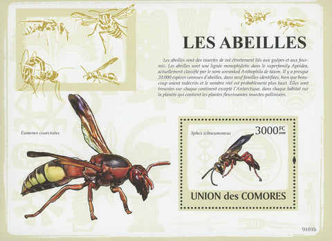 Bee Insect Eumenes Coarctatus Souvenir Sheet Mint NH