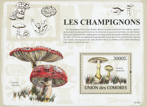 Mushroom Nature Souvenir Sheet Mint NH