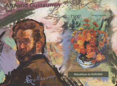 Famous Painter Armand Guillaumin Imperforated Souvenir Sheet  Mint NH