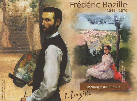 Famous Painter Frederic Bazille Art Imperforated Sov. Sheet Mint NH