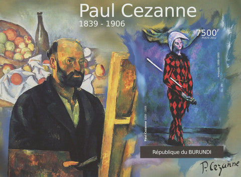 Famous Painter Paul Cezanne Imperforated Souvenir Sheet Mint NH