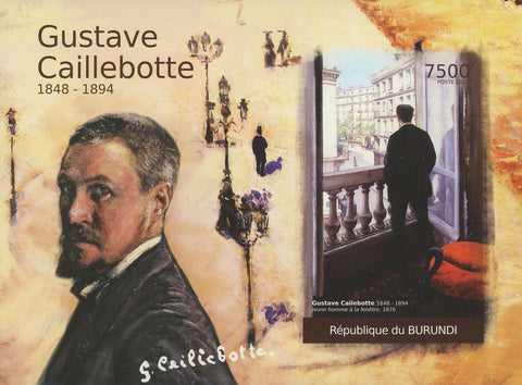 Famous Painter Gustave Caillebotte Art Imperforated Souvenir Sheet Stamp MNH