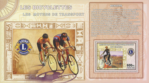 Bicycles Bikes Transportation History Souvenir Sheet Mint NH