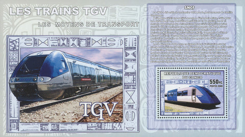 High Speed Trains TGV Souvenir Sheet Mint NH