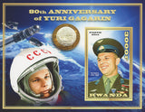 Yuri Gagarin 80th Anniversary Space Souvenir Sheet Mint NH