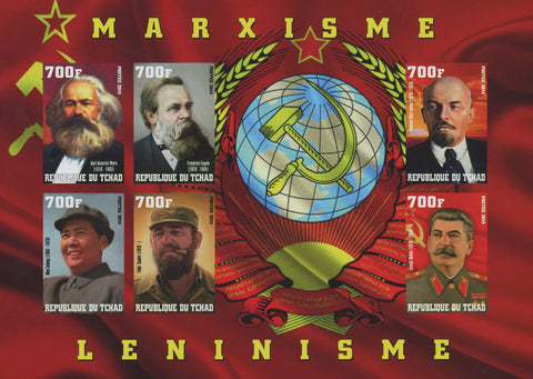 Marxism Leninism  Fidel Castro Stalin Souvenir Sheet of 6 Stamps Mint NH