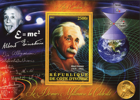 Albert Einstein Space Earth Souvenir Sheet Mint NH