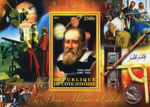 Galileo Galilei Telescope Souvenir Sheet Mint NH