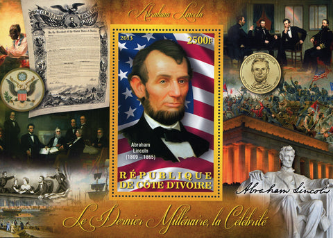 Abraham Lincoln USA President Souvenir Sheet Mint NH