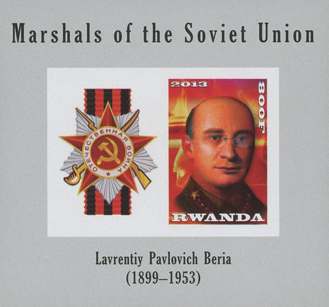 Soviet Union Marshals Lavrentiy Pavlovich Imperforated Sov. Sheet of 2 MNH