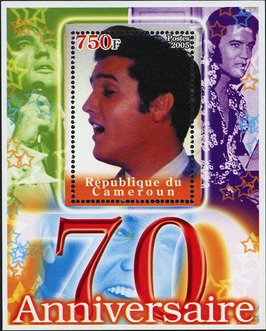 Cameroon Elvis Presley Rock n' Roll Singer Famous Souvenir Sheet Mint NH
