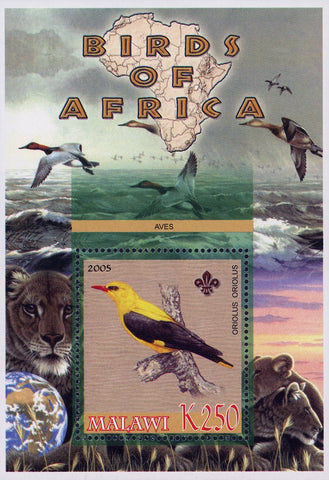 Birds of Africa Stamp Oriolus Oriolus Lion Earth Duck Souvenir Sheet Mint NH
