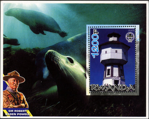 Seal Ocean Sir Robert Baden Powell Souvenir Sheet Mint NH