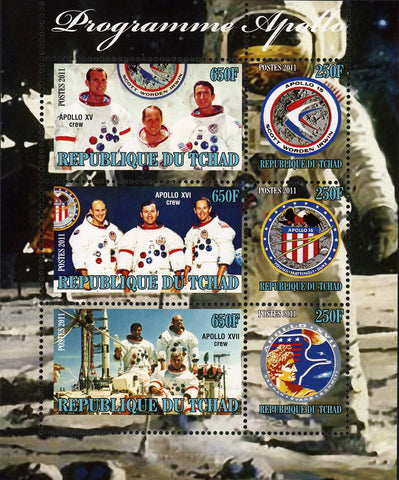 Apollo Satellite Space Astronauts Galaxy Souvenir Sheet of 6 Stamps Mint NH