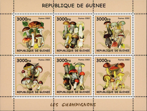 Mushrooms Fungi Nature Souvenir Sheet of 6 Stamps Mint NH