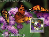 African Nature Butterfly Flower Souvenir Sheet Mint NH
