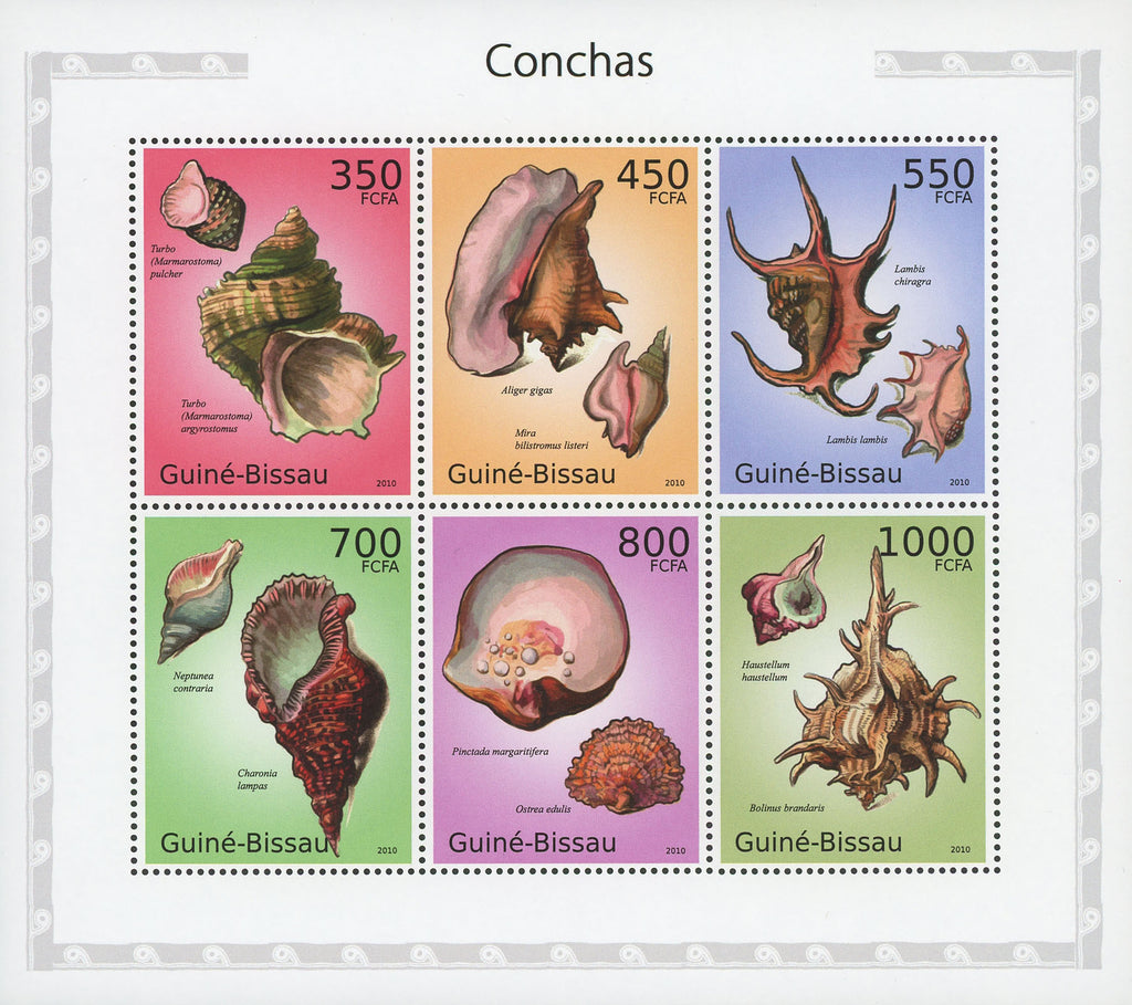 Seashells Souvenir Sheet of 6 Stamps Mint NH
