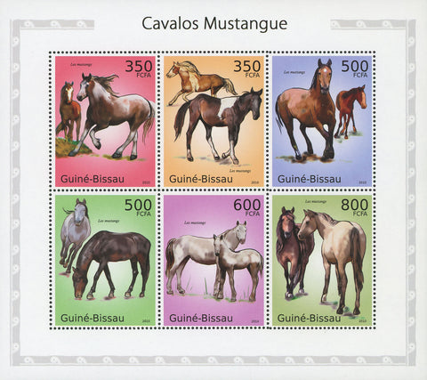 Mustang Horses Souvenir Sheet of 6 Stamps Mint NH